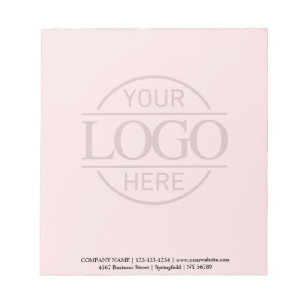 Bloc-note Logo d'entreprise personnalisé Fond uni Moderne Si