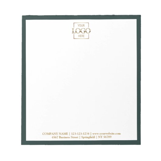Bloc-note Logo d'entreprise personnalisé moderne et professi (Devant)