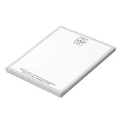 Bloc-note Logo d'entreprise personnalisé moderne et professi (Tourné)