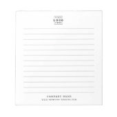 Bloc-note Logo d'entreprise personnalisé Nom de l'entreprise (Devant)