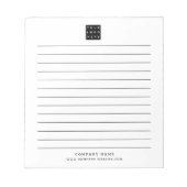 Bloc-note Logo d'entreprise personnalisé Nom de l'entreprise (Devant)