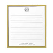 Bloc-note Logo d'entreprise personnalisé Nom de l'entreprise (Devant)