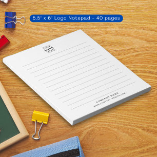 Bloc-note Logo d'entreprise personnalisé Nom de l'entreprise