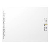 Bloc-note Logo d'entreprise personnalisé simple (Devant)