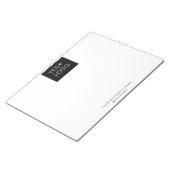 Bloc-note Logo d'entreprise professionnelle moderne Blanc (Incliné)