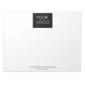 Bloc-note Logo d'entreprise professionnelle moderne Blanc (Devant)