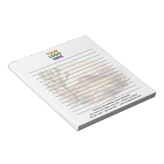 Bloc-note Logo d'entreprise Rustique Western Scene Lined (Incliné)