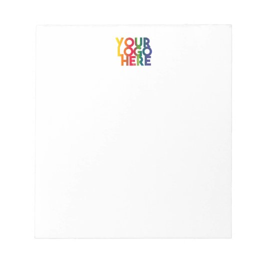 Bloc-note Logo d'entreprise simple blanc (Devant)
