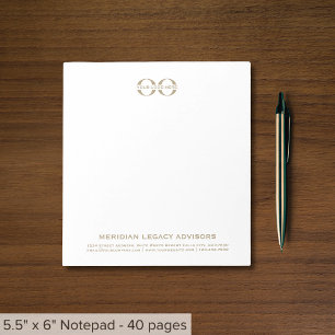 Bloc-note Logo d'entreprise Typographie simple