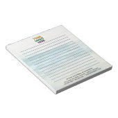 Bloc-note Logo d'entreprise unique Arrière - plan Océan (Incliné)