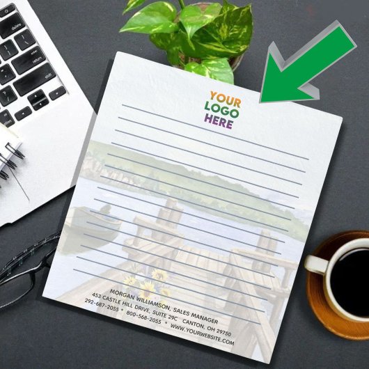 Bloc-note Logo d'entreprise unique de Rustic Lake