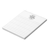 Bloc-note Logo du centre - Tear personnalisée d'entreprise - (Tourné)