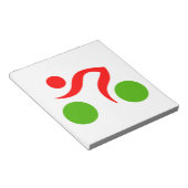 Bloc-note Logo du cool cycliste (Incliné)