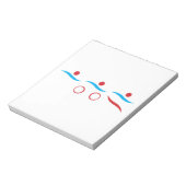 Bloc-note Logo du cool de triathlon (Tourné)