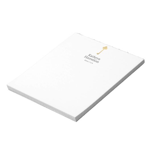 Bloc-note Logo du lecteur de clé or Faux simple (Tourné)