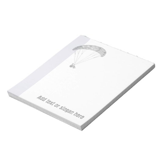 Bloc-note Logo du paraglider et Slogan (Tourné)