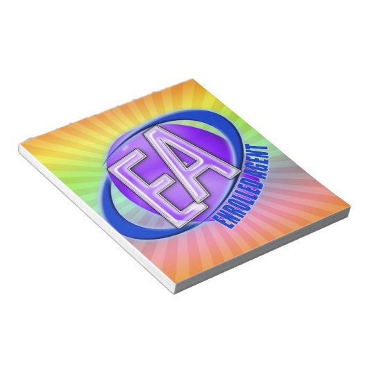 BLOC-NOTE LOGO EA ORB SWOOSH - AGENT INSCRIT (Incliné)