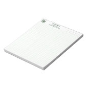 Bloc-note Logo Entreprise Note Vert Simple Grille Graphique (Tourné)