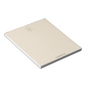 Bloc-note Logo et site Web en beige simple Promo Business (Incliné)