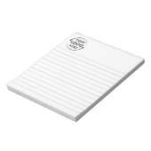 Bloc-note Logo Gauche Boucle Professionnelle Personnalisée É (Tourné)