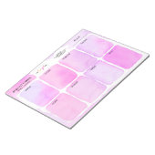 Bloc-note Logo Girly Pink Purple Aquarelle Weekly Planner (Incliné)