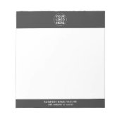 Bloc-note Logo gris l Professionnel Entreprise Entreprise (Devant)