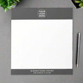Bloc-note Logo gris l Professionnel Entreprise Entreprise