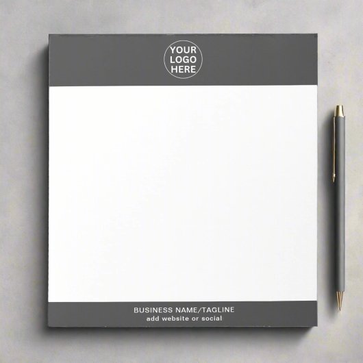 Bloc-note Logo gris l Professionnel Entreprise Entreprise