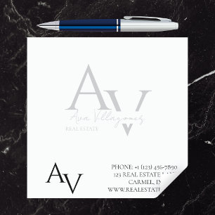 Bloc-note Logo Monogramme Personnalisé Professionnel