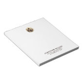 Bloc-note Logo Or de luxe simple et moderne pour les avocats (Incliné)
