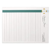 Bloc-note Logo Or tendance Green Stripes (Devant)