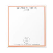 Bloc-note Logo Orange, nom et informations de contact Entrep (Devant)