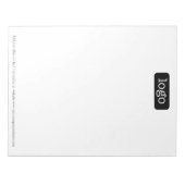 Bloc-note Logo ou photo de base du bureau ou de l'entreprise (Devant)