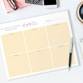 Bloc-note Logo Pastel Orange Simple et sans date Planificate