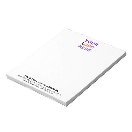 Bloc-note Logo personnalisé Aucun minimum | Office personnal (Tourné)