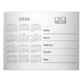 Bloc-note Logo personnalisé Blurred Grey Arrière - plan Cale (Devant)