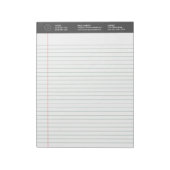 Bloc-note Logo personnalisé Écriture professionnelle à grand (Tourné)