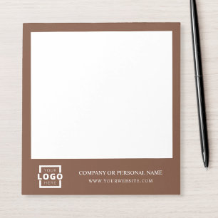 Bloc-note Logo personnalisé Entreprise Marque Cadeau Brown