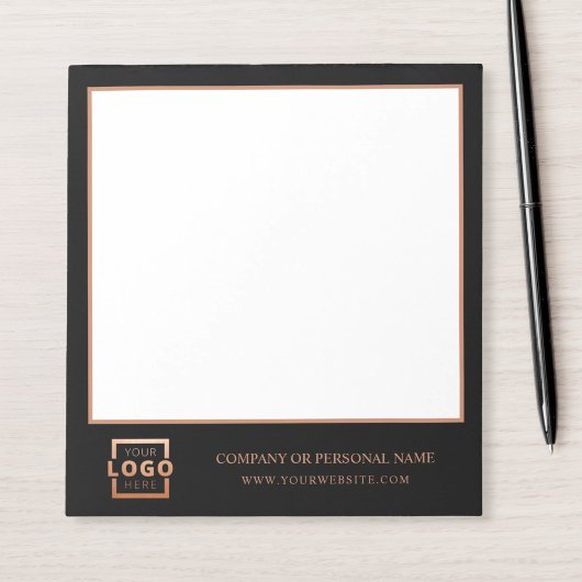 Bloc-note Logo personnalisé Entreprise Marque Cadeau Copper
