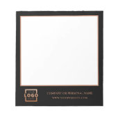 Bloc-note Logo personnalisé Entreprise Marque Cadeau Copper (Devant)