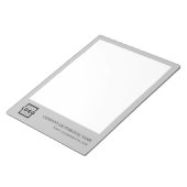 Bloc-note Logo personnalisé Entreprise Marque Cadeau Gris (Incliné)