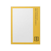 Bloc-note Logo personnalisé Entreprise Marque Cadeau Jaune (Tourné)