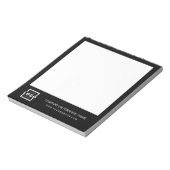 Bloc-note Logo personnalisé Entreprise Marque Cadeau Noir (Tourné)