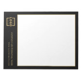 Bloc-note Logo personnalisé Entreprise Marque Cadeau Or (Devant)