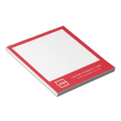 Bloc-note Logo personnalisé Entreprise Marque Cadeau Rouge (Incliné)