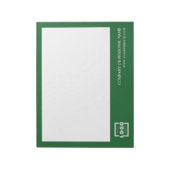 Bloc-note Logo personnalisé Entreprise Marque Cadeau Vert (Tourné)