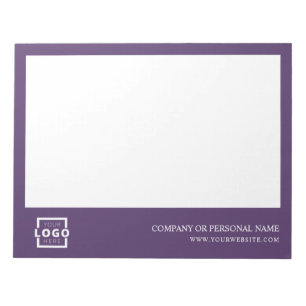 Bloc-note Logo Personnalisé Entreprise Marque Cadeau violet