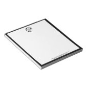 Bloc-note Logo personnalisé Entreprise | Noir moderne (Incliné)