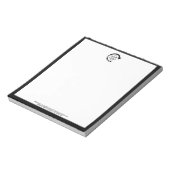 Bloc-note Logo personnalisé Entreprise | Noir moderne (Tourné)