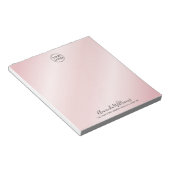 Bloc-note Logo personnalisé et nom de texte adresse de l'ent (Incliné)